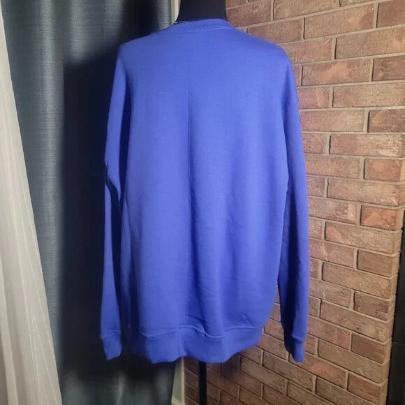 Champion Reverse Weave Crewneck Sweatshirt - Women's Blue w/Yellow Print - 2XL - Picture 4 of 9